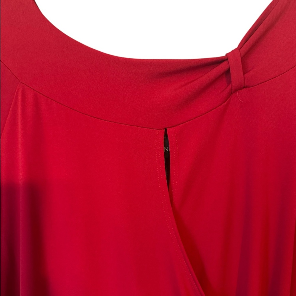 LANE BRYANT RED MOCK WRAP TOP PLUS SIZE: 22/24 #X - Picture 4 of 8